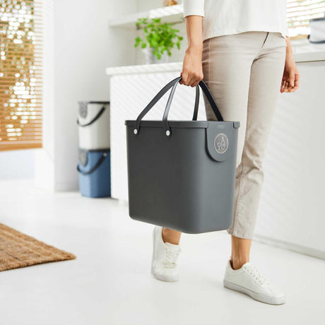 Rotho albula poubelle de tri 25l anthracite