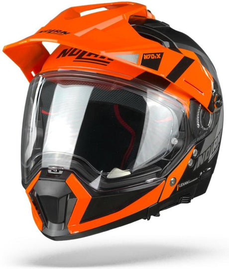 Nolan n70-2 x decurio 31 casque intégral plat noir orange blanc anthracite - casque moto - taille xxl