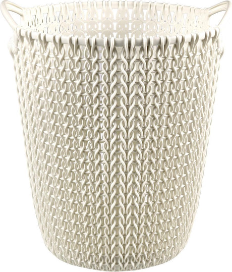 Corbeille à papier en tricot Curver - 7l - blanc vintage