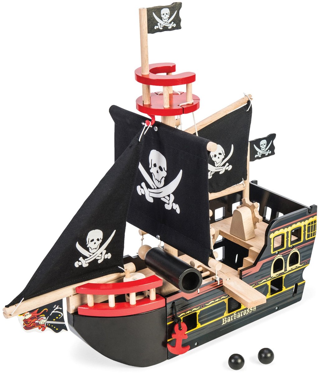 Letoy du bateau pirate en bois le toy de tv246