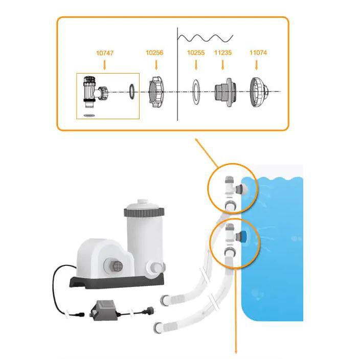 Rubber Intex scellant pour une connexion 38 mm