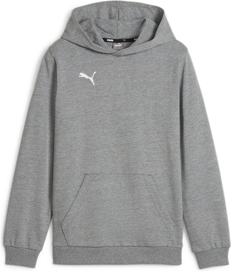 Puma teamgoal casuals hoody jr pull de sport pour garçons - gris moyen chiné-blanc
