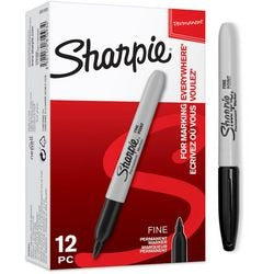 Marqueurs permanents Sharpie s0810930 1,0 mm noir 12 pièces