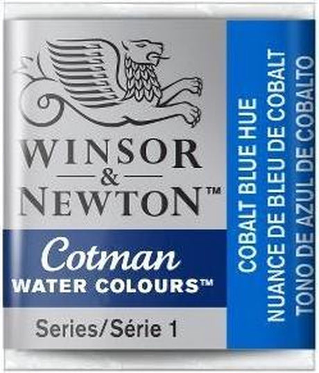 Winsor Newton W N Cotman peinture aquarelle demi-casserole teinte bleu cobalt