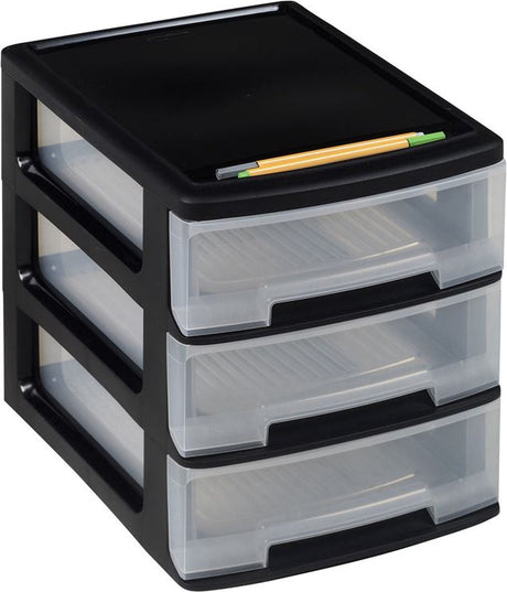Curver Deskade Block Babel A4 3x5 L noir et transparent