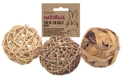 Trio de boules amusantes en palissandre