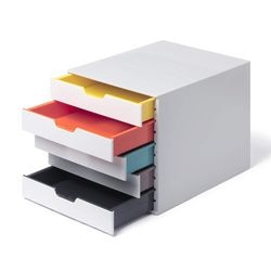 Commode durable varicolor mix 5 a4 blanc