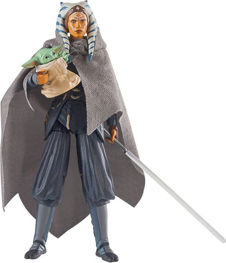 Disney hasbro star wars figurine ahsoka tano grogu 10 cm the mandalorian vintage collection 2022 multicolore