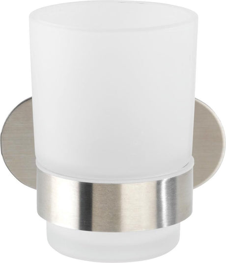 Wenko turbo-loc® gobelet à brosse à dents orea uno en acier inoxydable mat - porte-brosse à dents - fixation sans perçage - autocollant - 10 ans de garantie