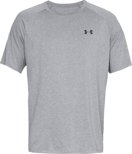 Chemise de sport Under Armour UA Tech 2.0 SS Tee-Gry pour hommes - Steel Light Heather - Noir