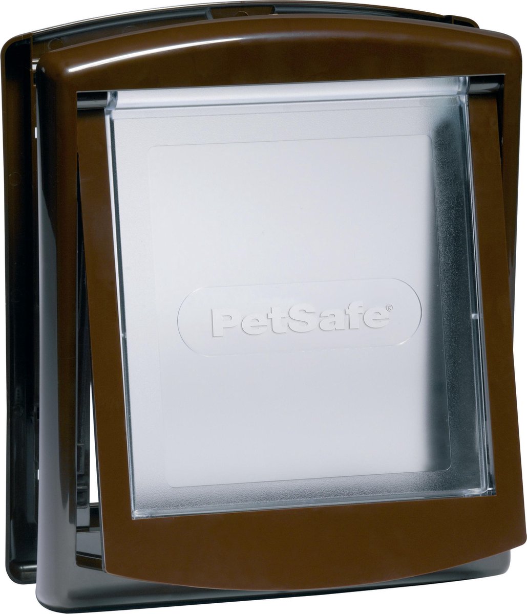 Chatière Petsafe staywell 730 - s - marron transparent - 23,6 x 19,8 cm