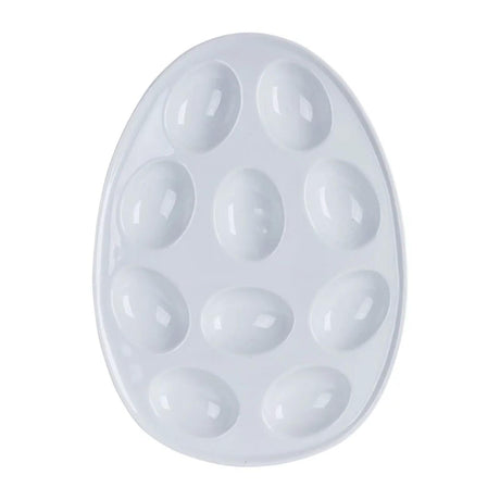 Cuisine impériale coquille d'oeuf en faïence blanche pour 10 oeufs