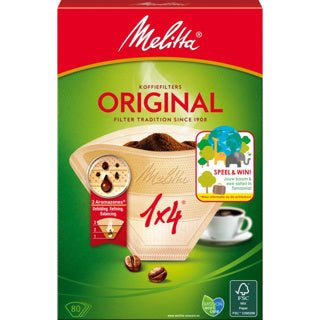 Filtres à café Melitta 1x4 80 pièces.
