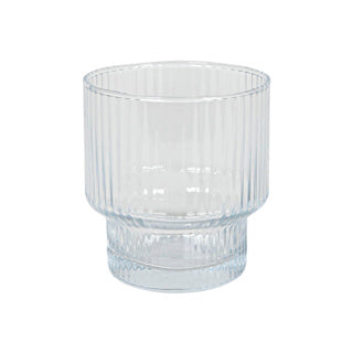 Lignes en verre clair empilable ø 8,5x9,5 cm 320 ml | 6 pièces