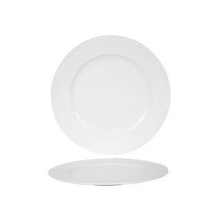 Assiette plate diamant porcelaine ø 27 cm | 6 pièces