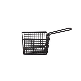 Panier à frites noir 12x10h8,5 cm | 2 pièces