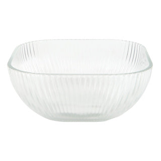 Bol lignes carré 11,7x11,7x5,3 cm verre | 6 pièces