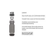 Mepal sports shake cup 800ml - graphite noir