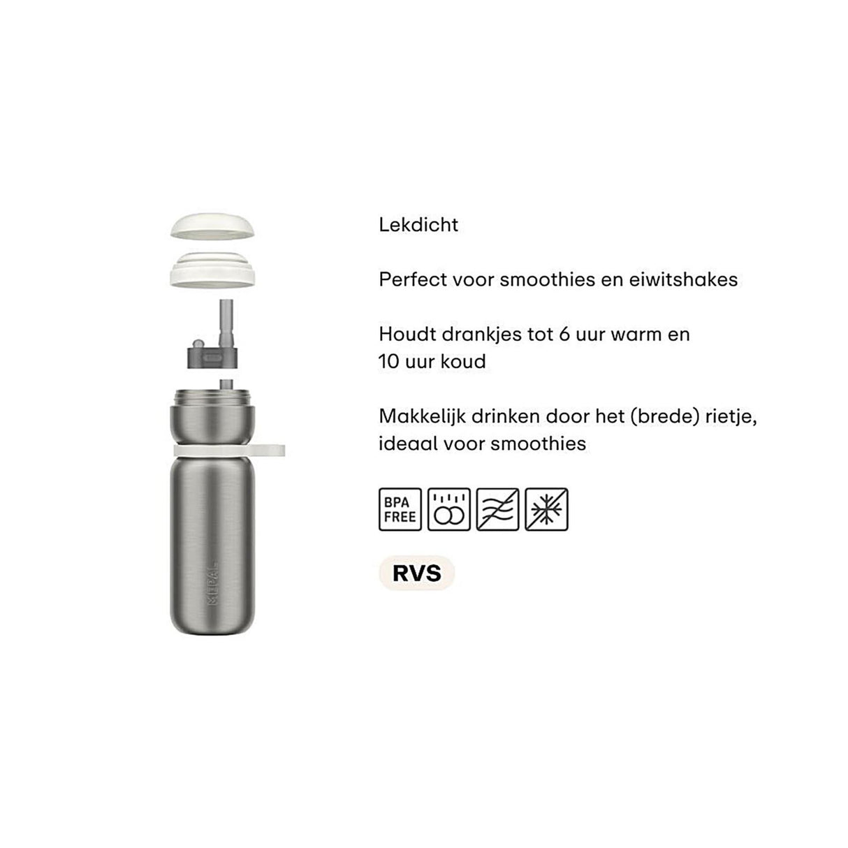 Mepal bouteille isotherme twist 600ml noir