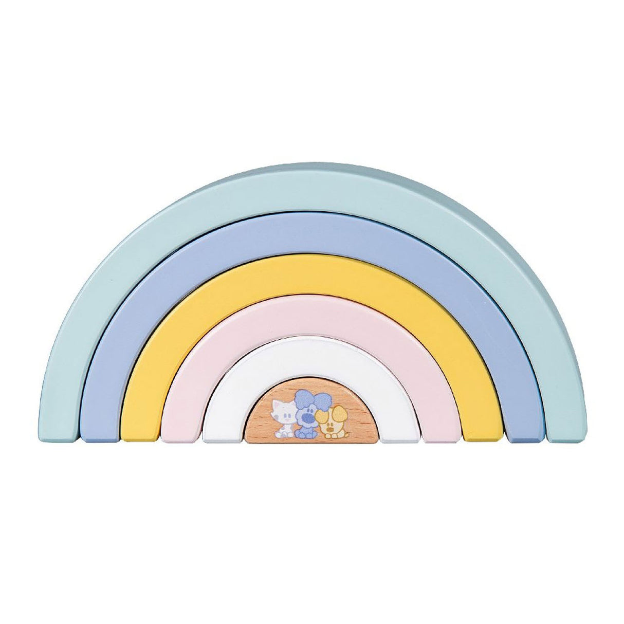 Rubo jouets Woezel et Pip bébé arc-en-ciel
