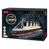 Puzzle 3D cubique amusant Titanic avec éclairage LED - 266 pcs.