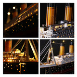 Puzzle 3D cubique amusant Titanic avec éclairage LED - 266 pcs.