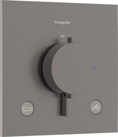 Hansgrohe ecostat confort e - thermostat intégré - thermostat ecostat - combinaison de sécurité en1717 - 2 fonctions - chrome noir brossé