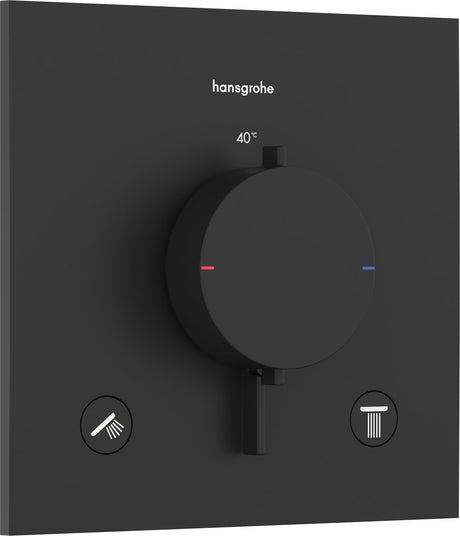 Hansgrohe ecostat confort e - thermostat intégré - 2 fonctions - douche - noir mat