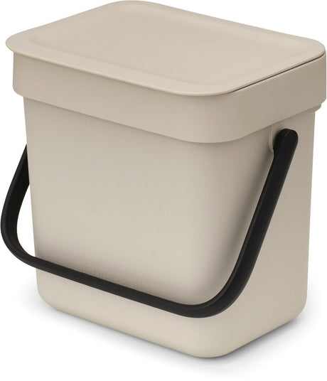 Brabantia sort go poubelle de comptoir - 3 litres - beige doux