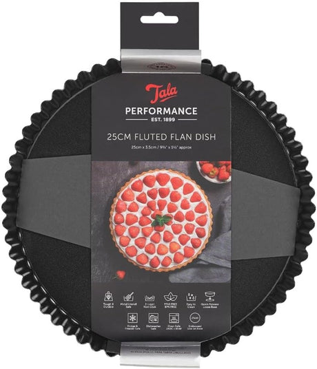 Tala performance - moule à quiche à fond amovible - 25 cm - passe au four - revêtement antiadhésif - sans pfas