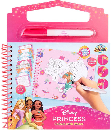 Livre de coloriage à l'eau princesse disney Canenco