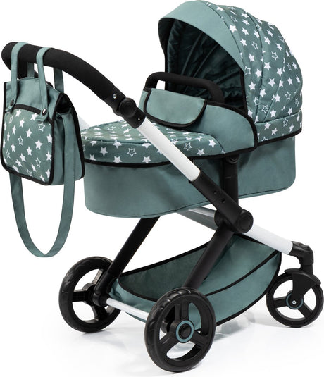 Bayer design - combinaison landau pour poupée xeo, sac, vert, étoiles