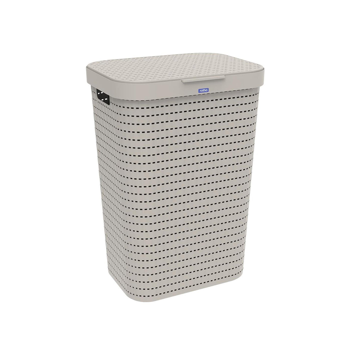 Panier à linge Rotho country 55l cappuccino