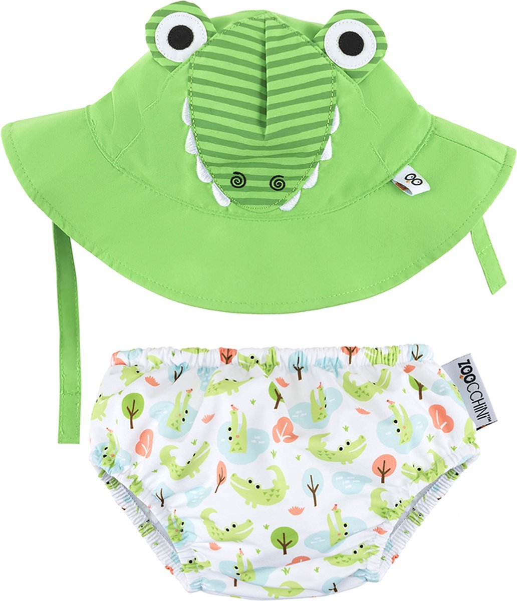 Ensemble de couches de bain UV Zoocchini Aidan l'alligator moyen