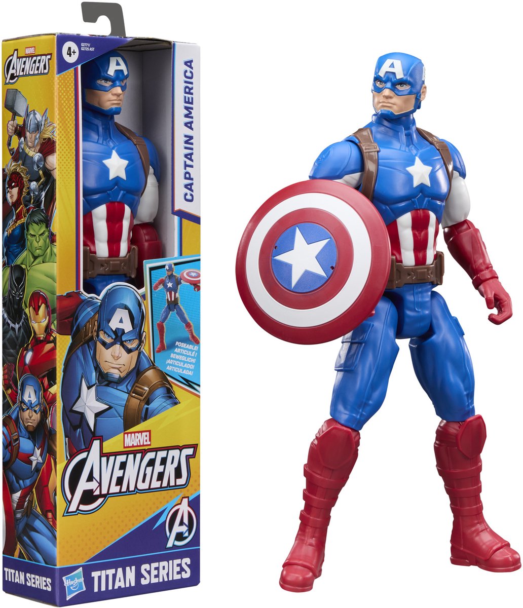 Hasbro Marvel Avengers Titan Series Figurine de jeu Captain America