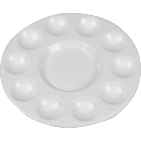 Palette Creativ company, palette ronde avec 11 compartiments, d 17 cm, blanc, 10 pièces 1 boîte