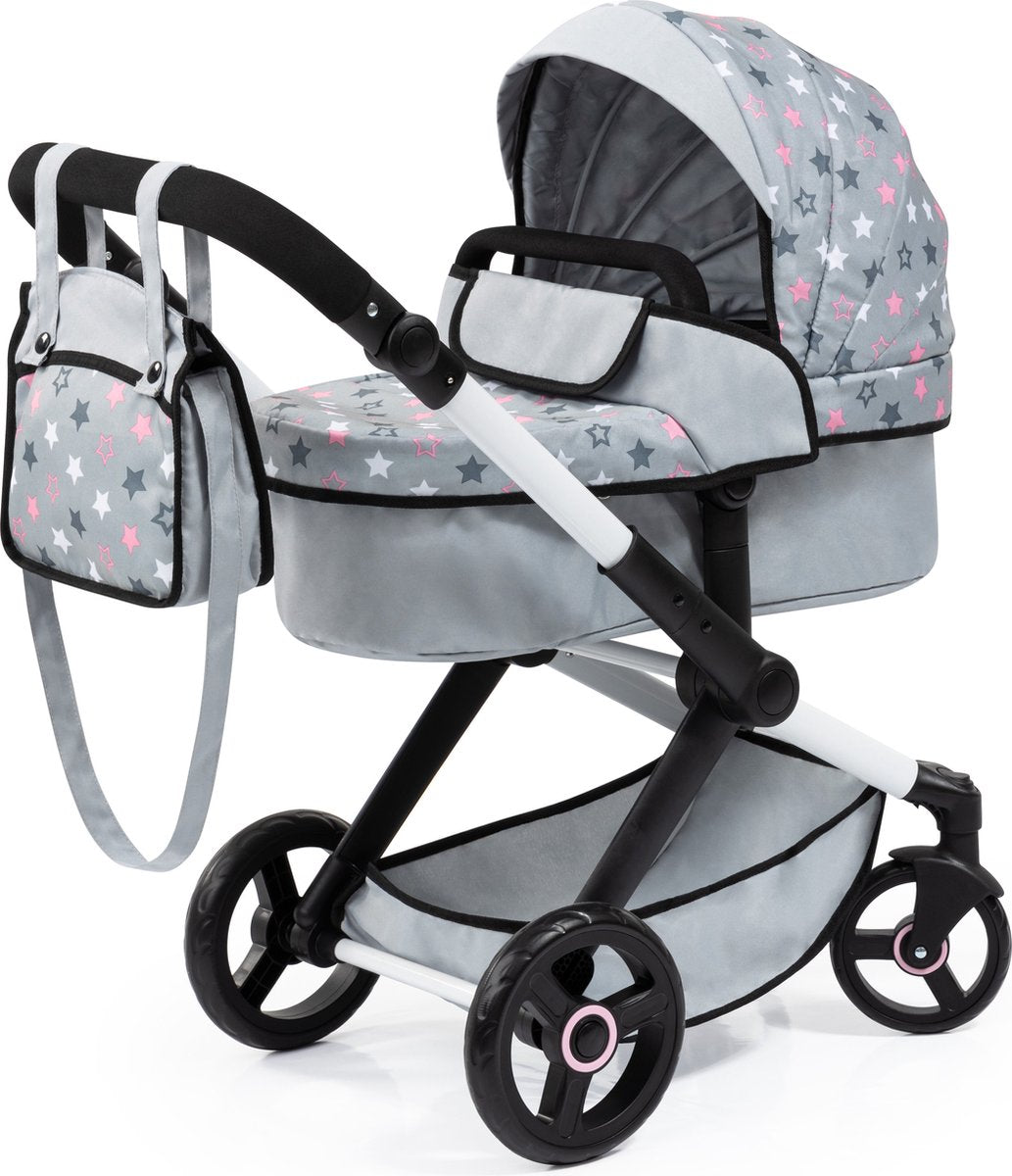 Bayer design - combinaison landau pour poupée xeo, sac, gris, rose, étoiles