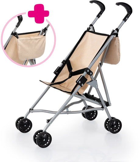 Landau de poupée design Bayer avec sac beige
