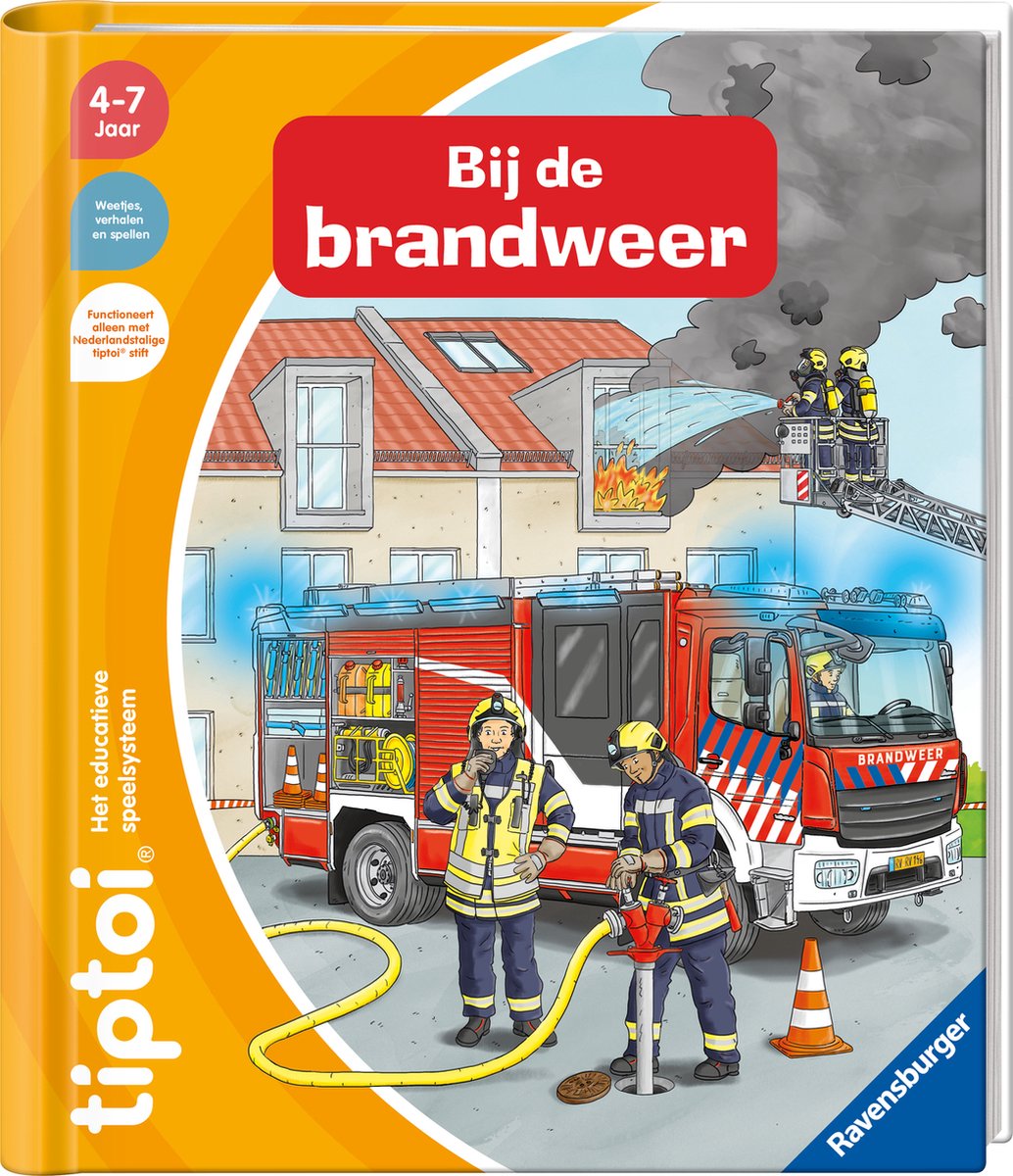 Ravensburger tiptoi - livre - chez les pompiers - système d'apprentissage