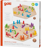 Jeu ludo en bois Goki 6 joueurs