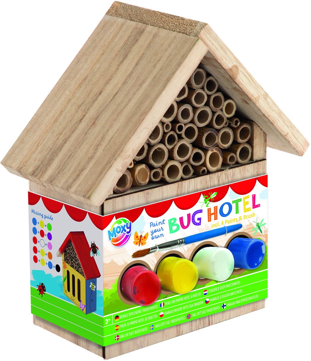 Groupe d'artisanat créatif peignez votre propre ensemble de peinture d'hôtel à insectes en bois
