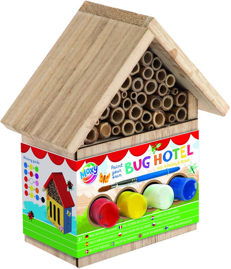 Groupe d'artisanat créatif peignez votre propre ensemble de peinture d'hôtel à insectes en bois