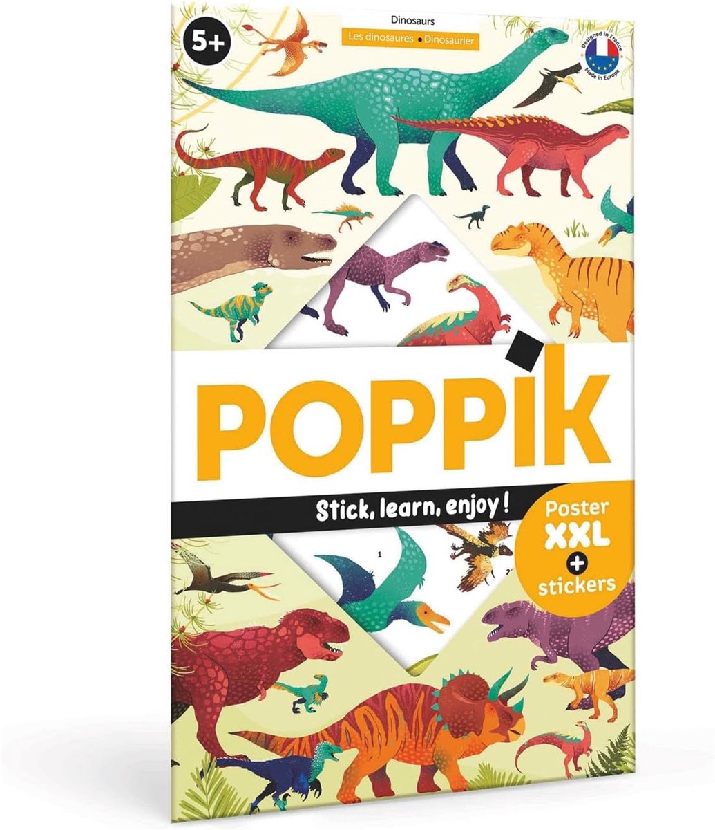 Affiche autocollante dinosaures Poppik 68x100cm