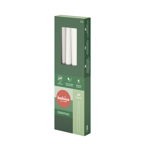 Bolsius bougies gothiques blanc nuageux 4x