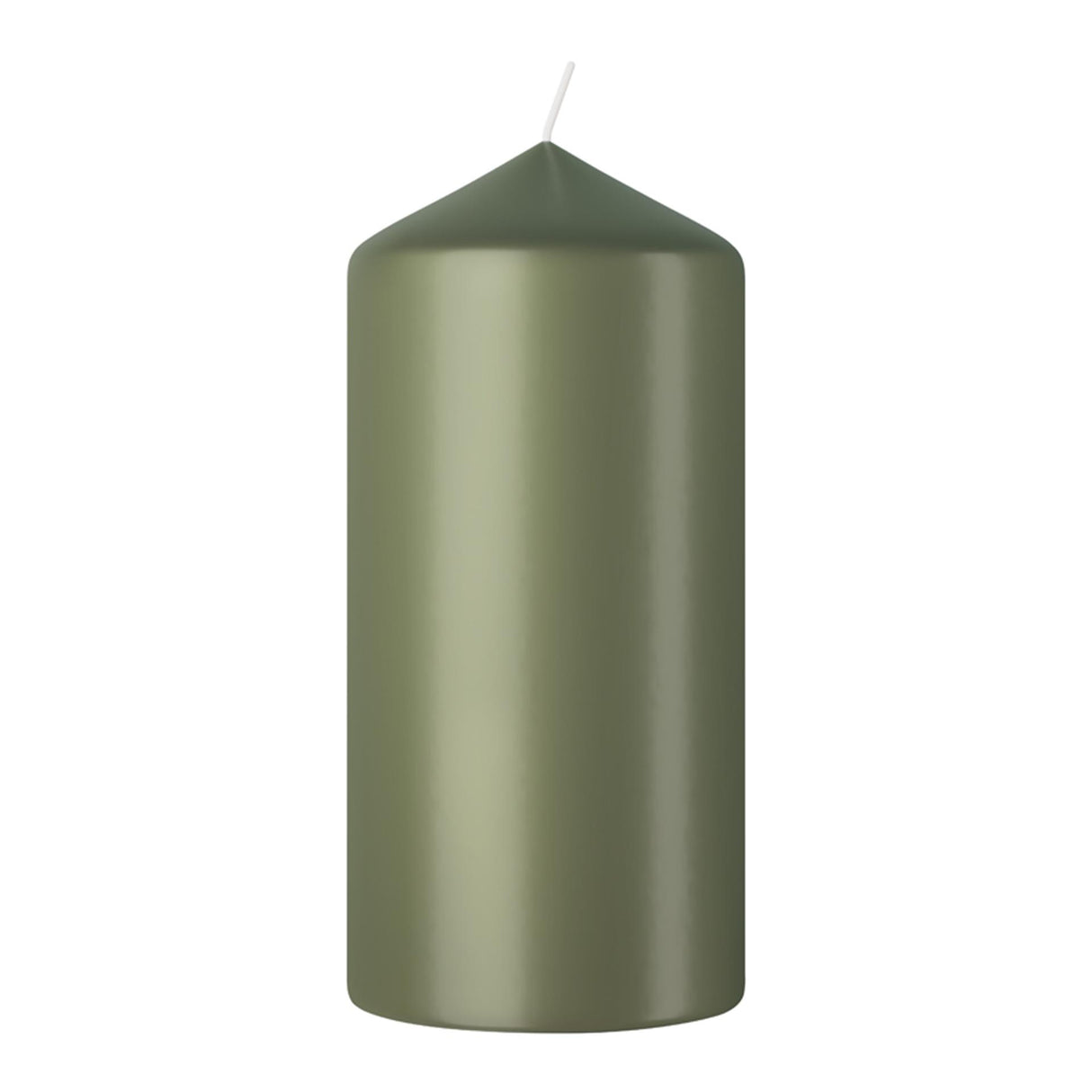 Bougie pilier Bolsius 120 58 olive fraîche