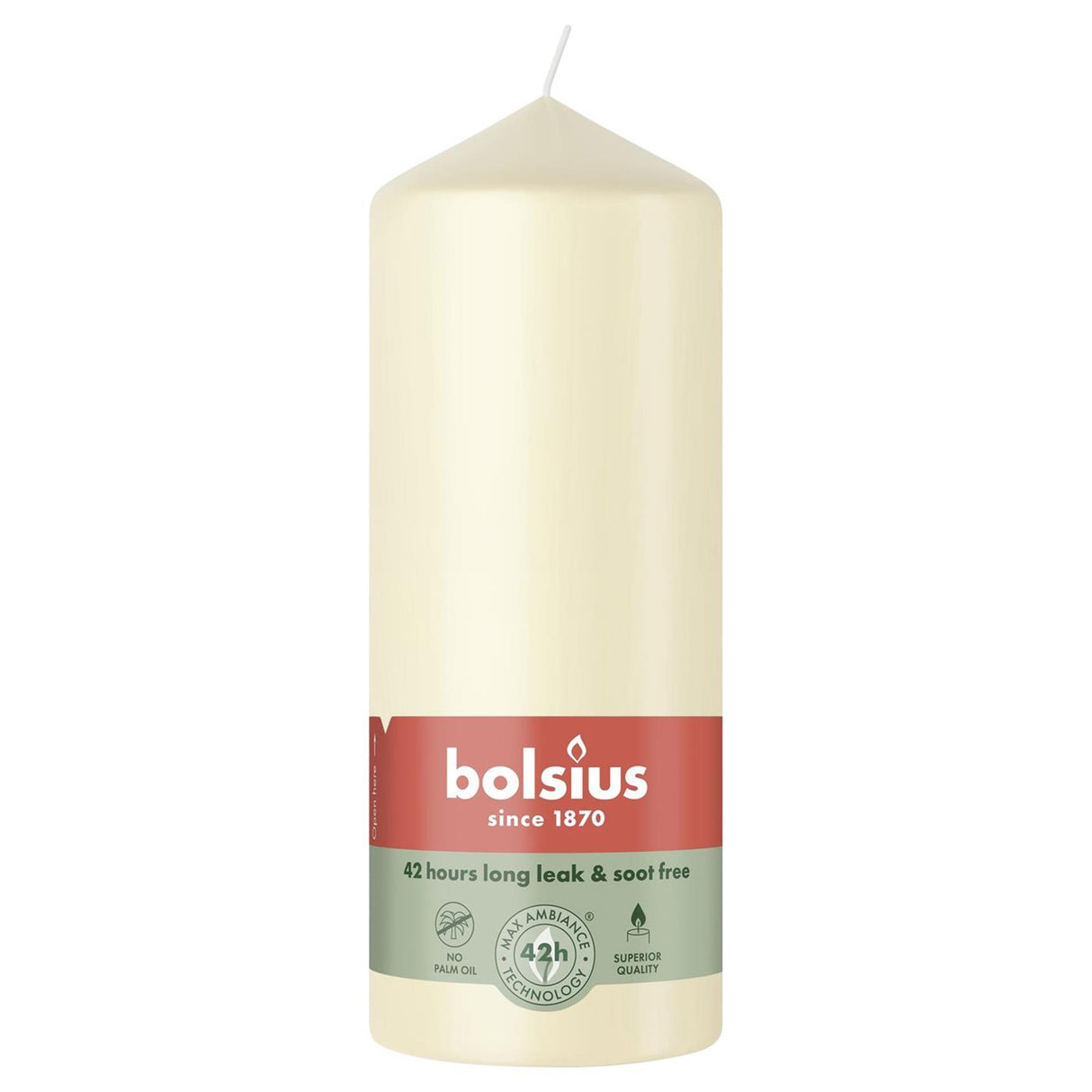 Bougie pilier Bolsius 150 58 perle douce