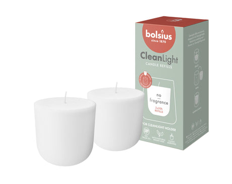 Bolsius recharge lumière propre zéro 2 pcs.