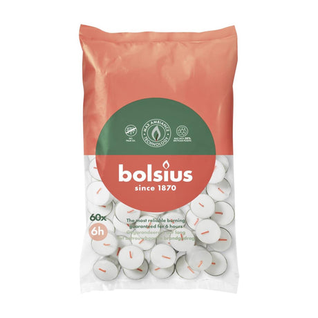 Bougie chauffe-plat Bolsius sachet 6 heures 60 | 6 pièces