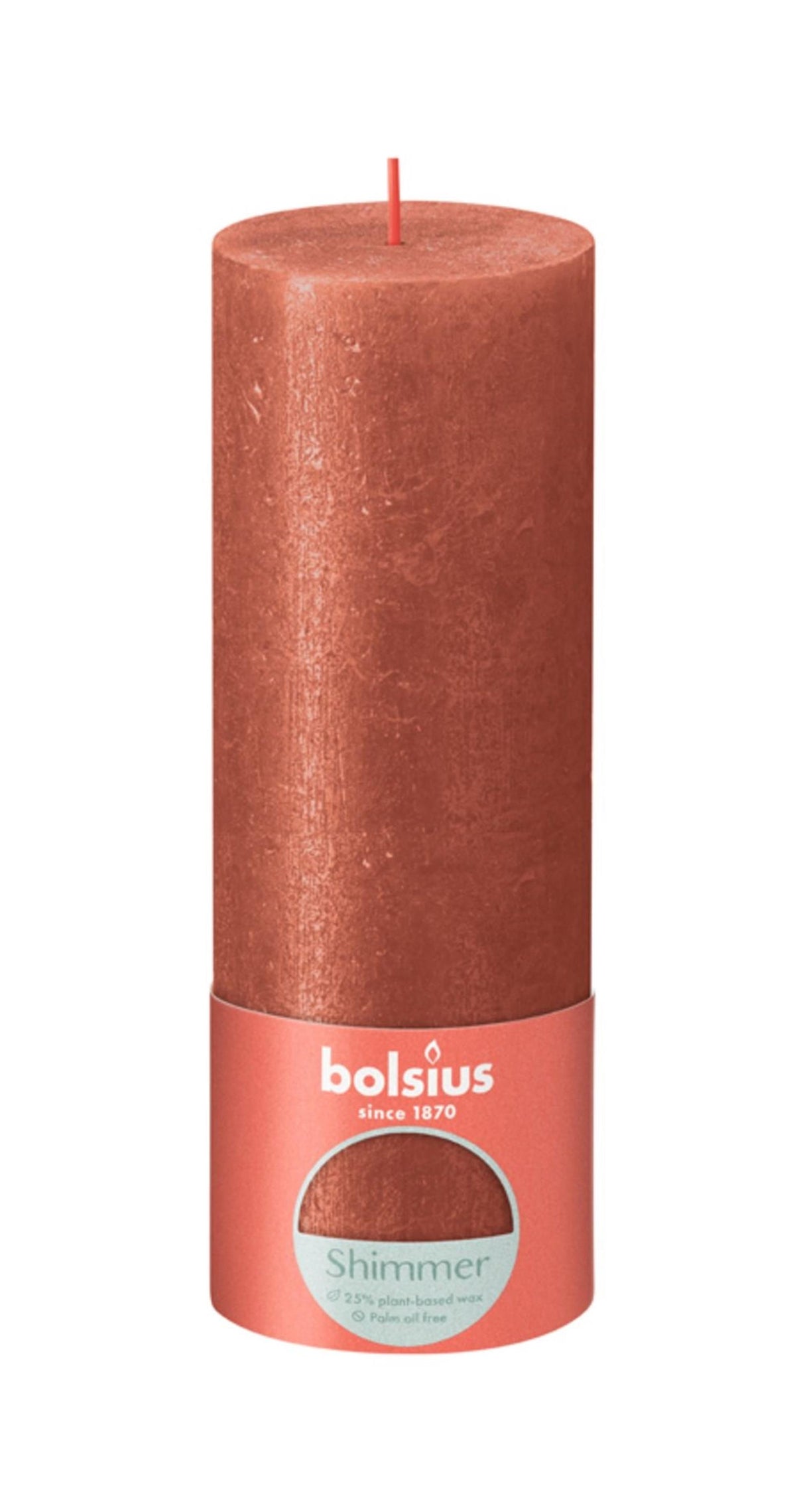 Bougie pilier rustique Bolsius 190 68 ambre