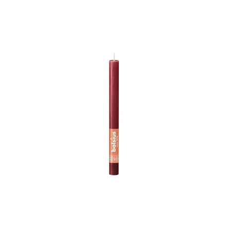 Bougie de table Bolsius 270 23 rouge rustique